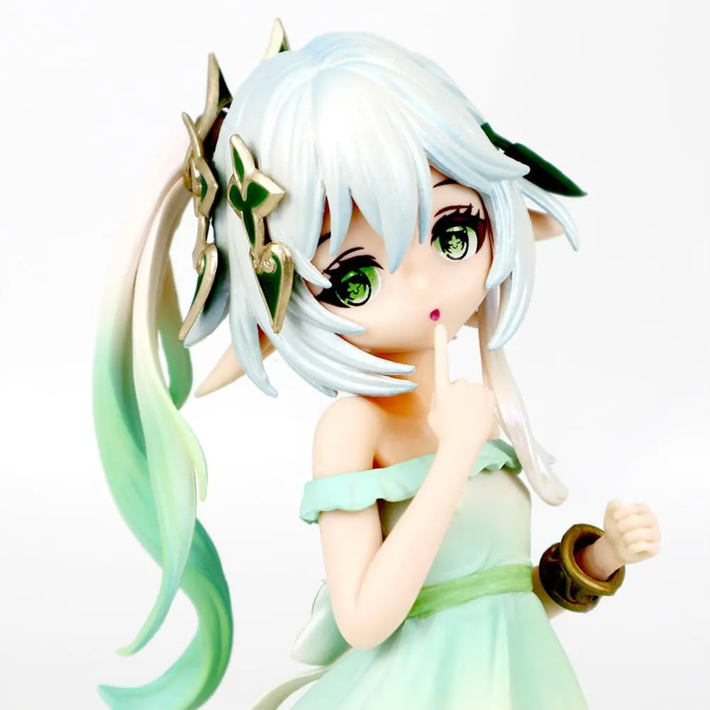 Nahida Figure Statue - 17cm Kneel on The Mat Girl Figure Model, Anime Game Action Figure Sculpture - Cute Handmade Collectible Desktop Decoration Gifts for Fans