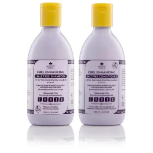 Nature Spell Curl Enhancing Shampoo and Conditioner Set 10.14 Fl Oz x 2, Curly Hair Products – Sulphate Free, infused with Rice Water & Linseed, For All Curl Types, 100% Vegan