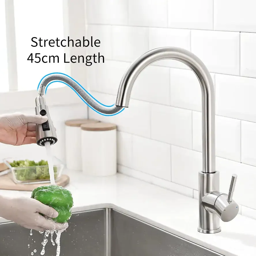 Never Touch The Faucet Again With Dirty Hands. Kitchen Smart Touch Faucet Will Turn On and Off