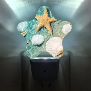 Night Light Plug-in into Wall Dusk to Dawn Smart Sensor White Led Nightlight for Bedroom Bathroom Kitchen Hallway Stairs Energy Efficient Decor Desk Lamp Beach Decor