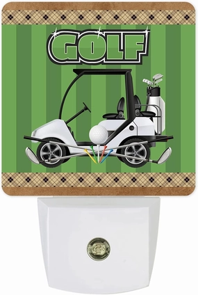Night Light Plug in LED Night Lamp Automatic Sensor Kids Night Lights Plug into Wall, Ball Sports Theme Cartoon Golf Cart Green Stripe Texture Night-Lights for Bedroom Bathroom Kitchen Hallway Decor