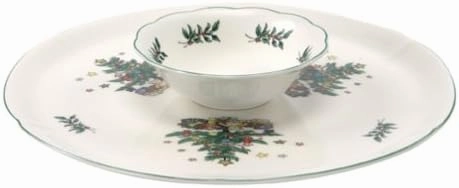Nikko Ceramics Christmas Giftware Chip & Dip