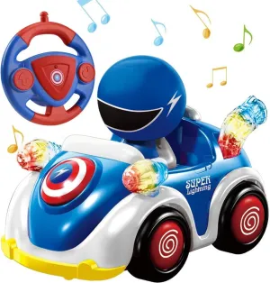 NQD RC Cars Remote Control Car for Toddlers 1 2 3 4 5 6 Year Old Baby Toddlers Children STEM RC Cartoon Race Car Toys for Kids with Music and Lights Christmas Birthday Gifts Boys Girls