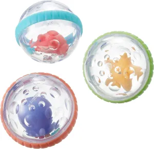 Nuby Bubbly Buds Floating Bath Toys | 4 Ball Set | 6  Months