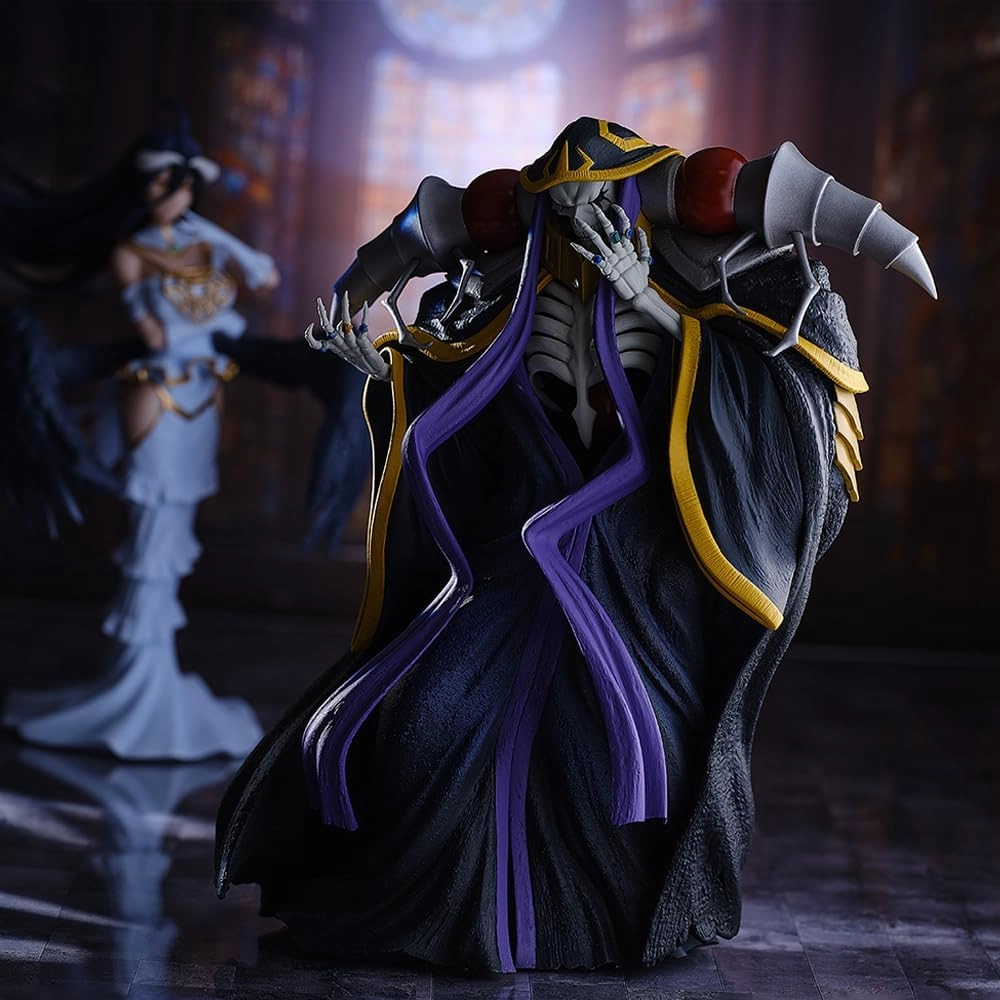 Ooal Gown Figures Albedo Anime Figure Statue PVC Model Anime Action Figurine Ornaments for Fans 22CM/8.66IN