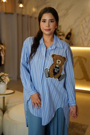 Osito Button Down – Playful Stripes with a Cute Twist