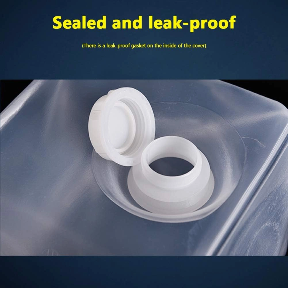Outdoor Water Storage Bag with Valve Storage Bucket, Foldable Water Container, Portable Folding Camping Water Carrier, PE Kettle Water Storage Bucket*5,1L