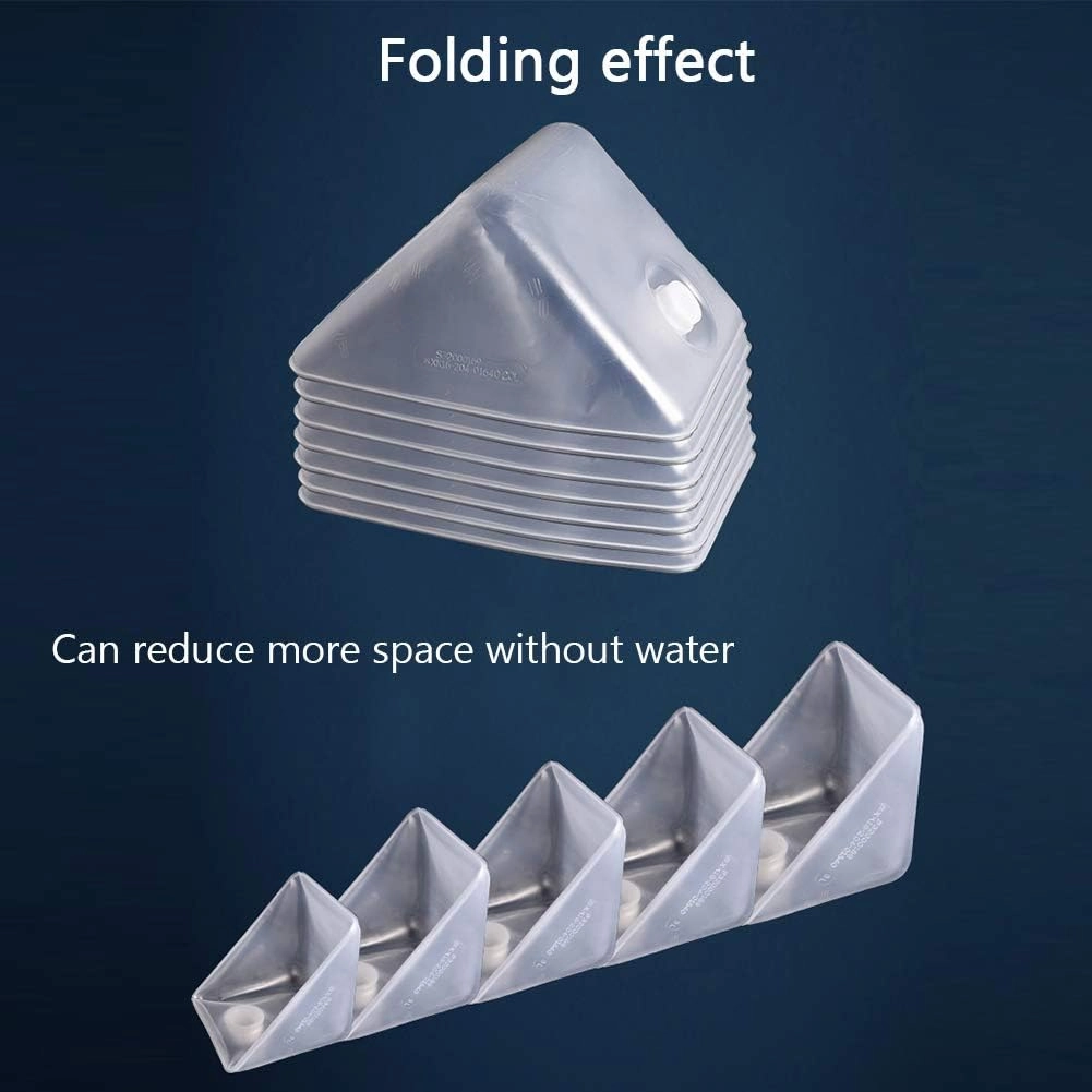 Outdoor Water Storage Bag with Valve Storage Bucket, Foldable Water Container, Portable Folding Camping Water Carrier, PE Kettle Water Storage Bucket*5,1L