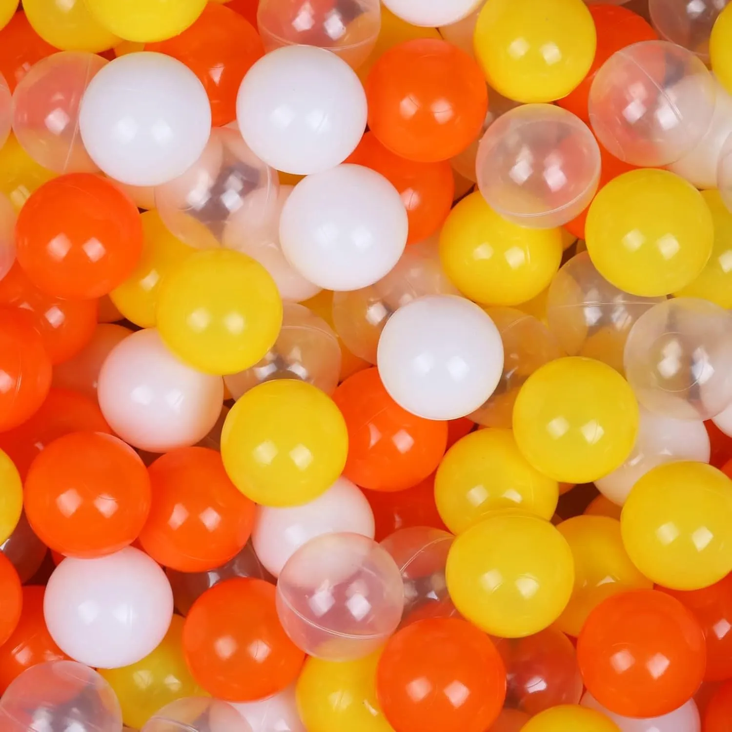 Pack of 100 Plastic Balls, 2.2 inches/5.5 cm, BPA Free Pit Balls Crush Proof Ocean Balls Phthalate Free for Boys Girls Toddlers Indoor Outdoor