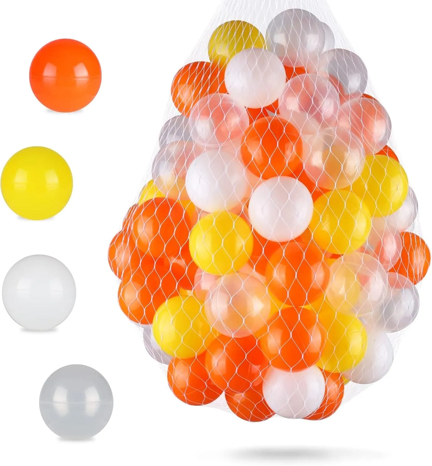 Pack of 100 Plastic Balls, 2.2 inches/5.5 cm, BPA Free Pit Balls Crush Proof Ocean Balls Phthalate Free for Boys Girls Toddlers Indoor Outdoor
