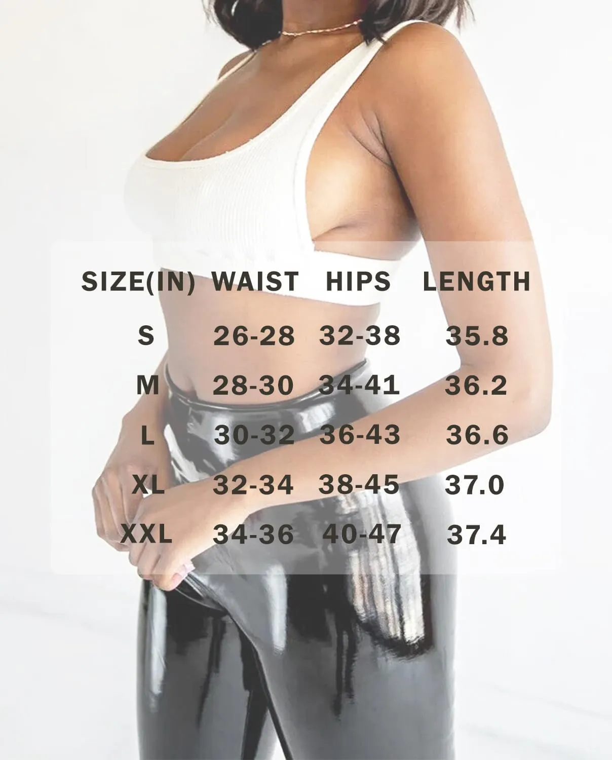 Patent Faux Leather Leggings for Women High Waisted Butt Lifting Lacquer Pleather Latex Shiny Pants Concert Outfits