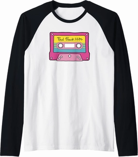Paul Frank Cassette Tape Hits Side B Raglan Baseball Tee