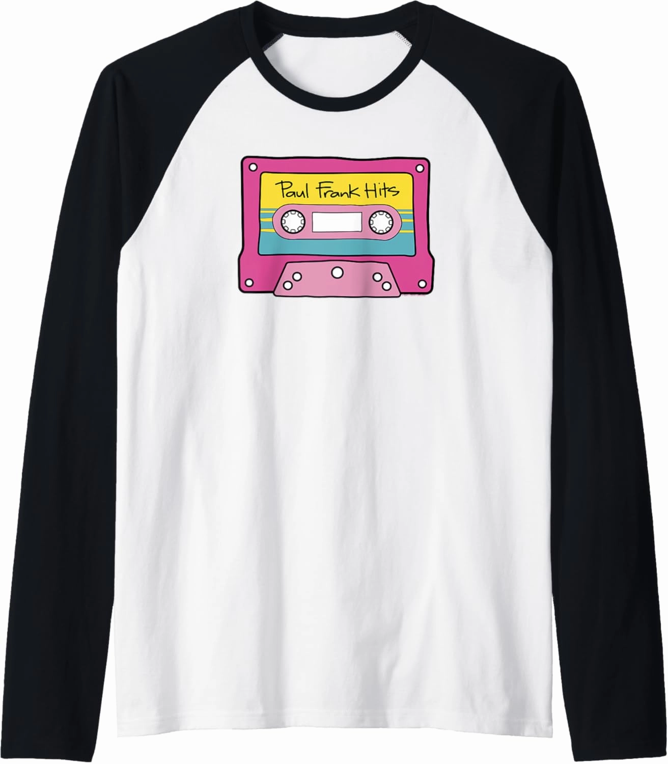 Paul Frank Cassette Tape Hits Side B Raglan Baseball Tee
