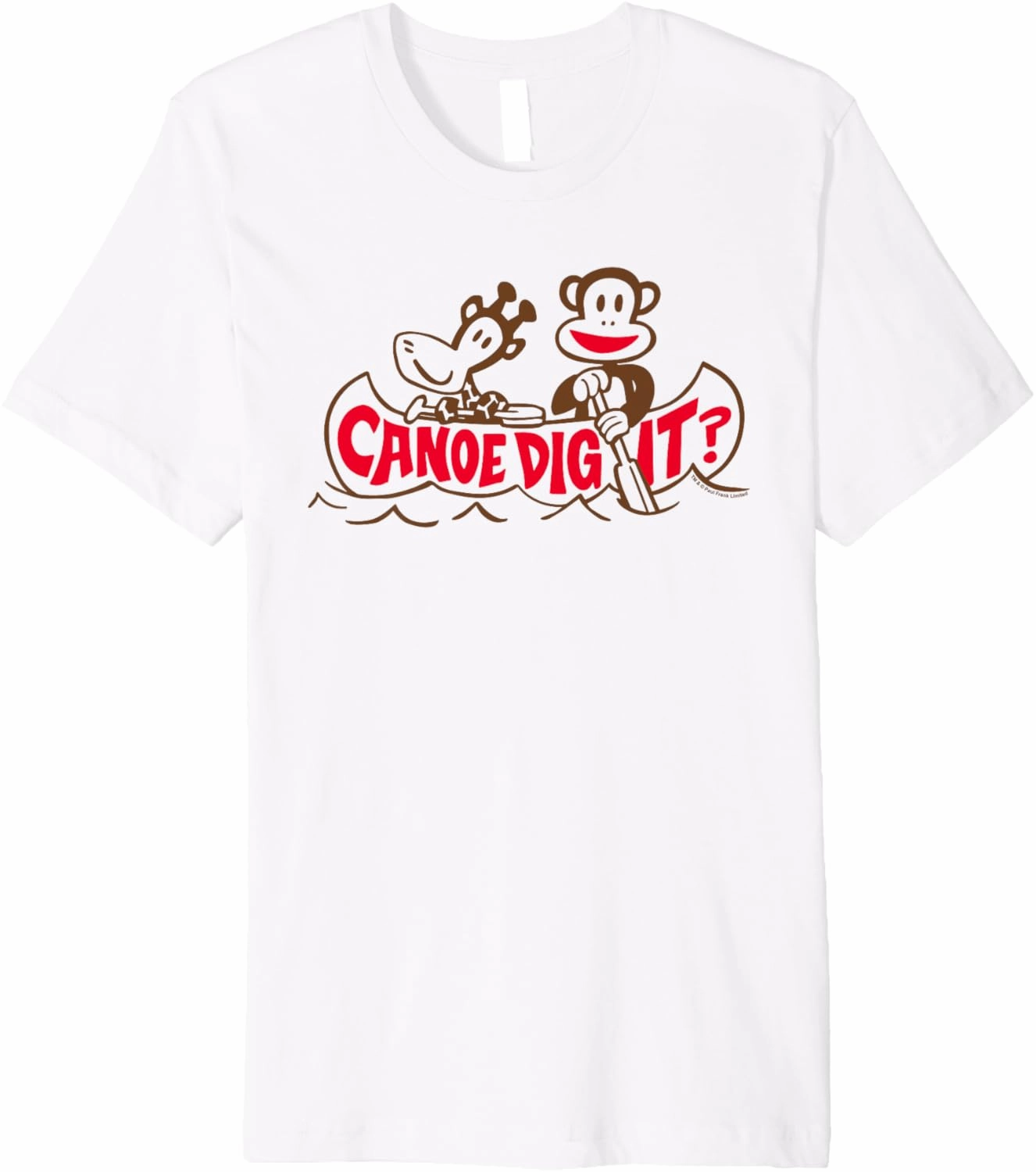 Paul Frank Julius The Monkey & Clancy Canoe Dig It Premium T-Shirt