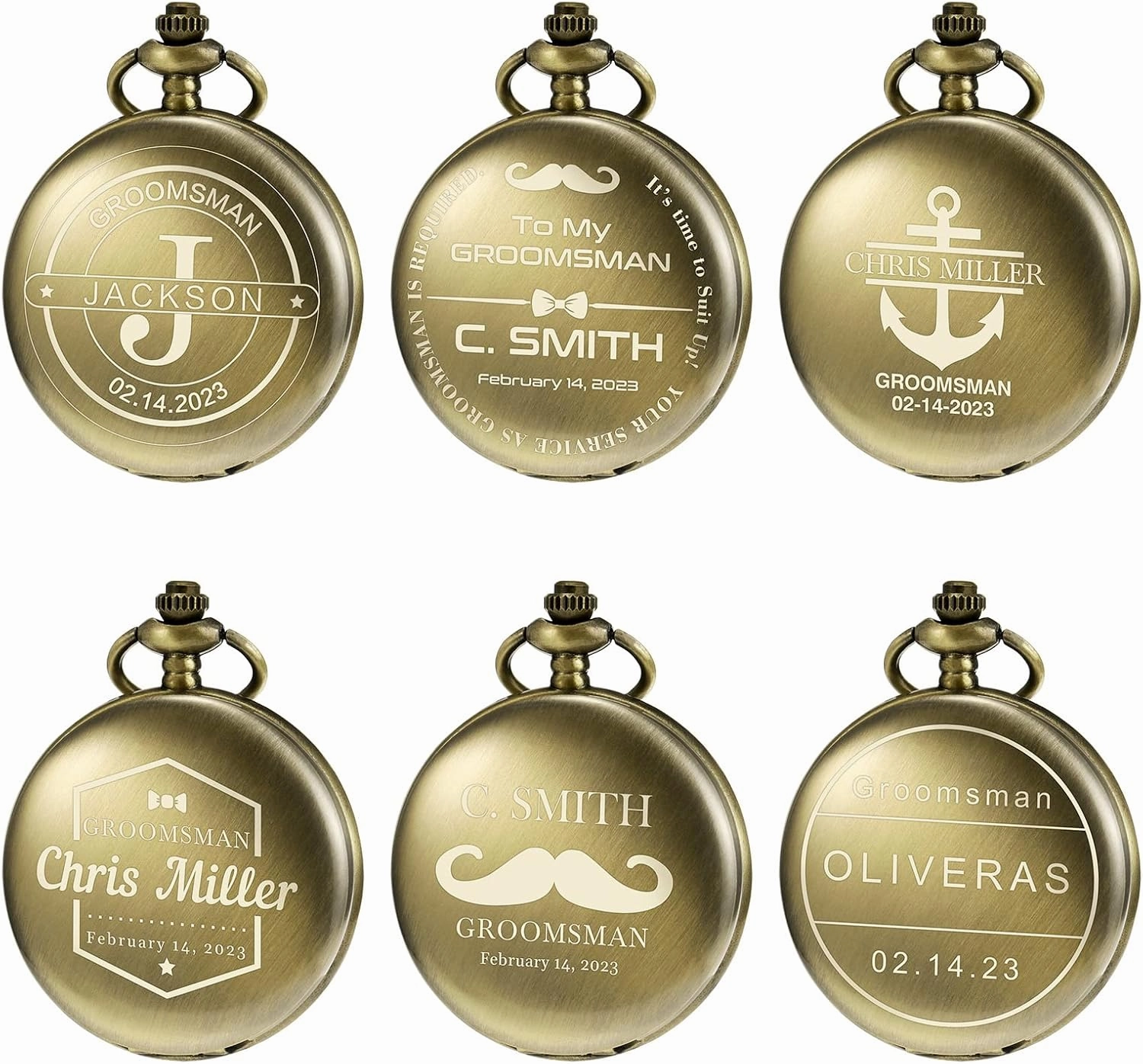Personalized Pocket Watch for Groomsmen Best Man Custom Engraved Pocket Watches Proposal Gift for Man Wedding Gifts, Groomsman Gifts for Men