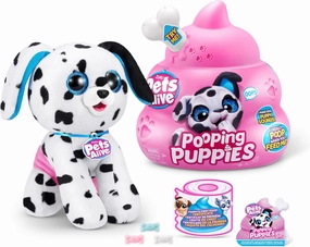 Pets Alive Pooping Puppies (Dalmatian) by ZURU Surprise Puppy Plush, Ultra Soft Plushies, Interactive Toy Pets, Electronic Pet Puppy for Girls and Children