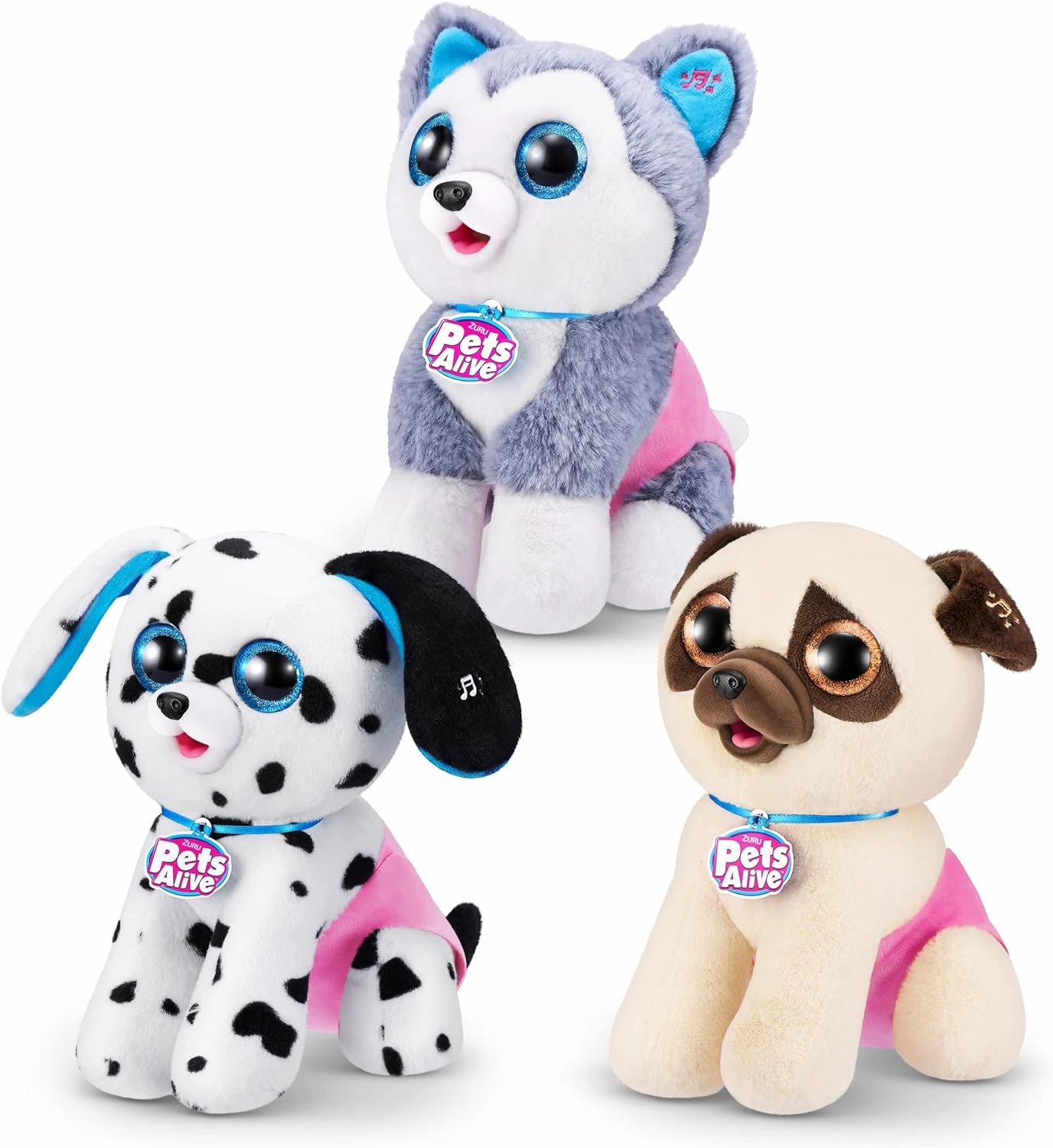 Pets Alive Pooping Puppies (Dalmatian) by ZURU Surprise Puppy Plush, Ultra Soft Plushies, Interactive Toy Pets, Electronic Pet Puppy for Girls and Children