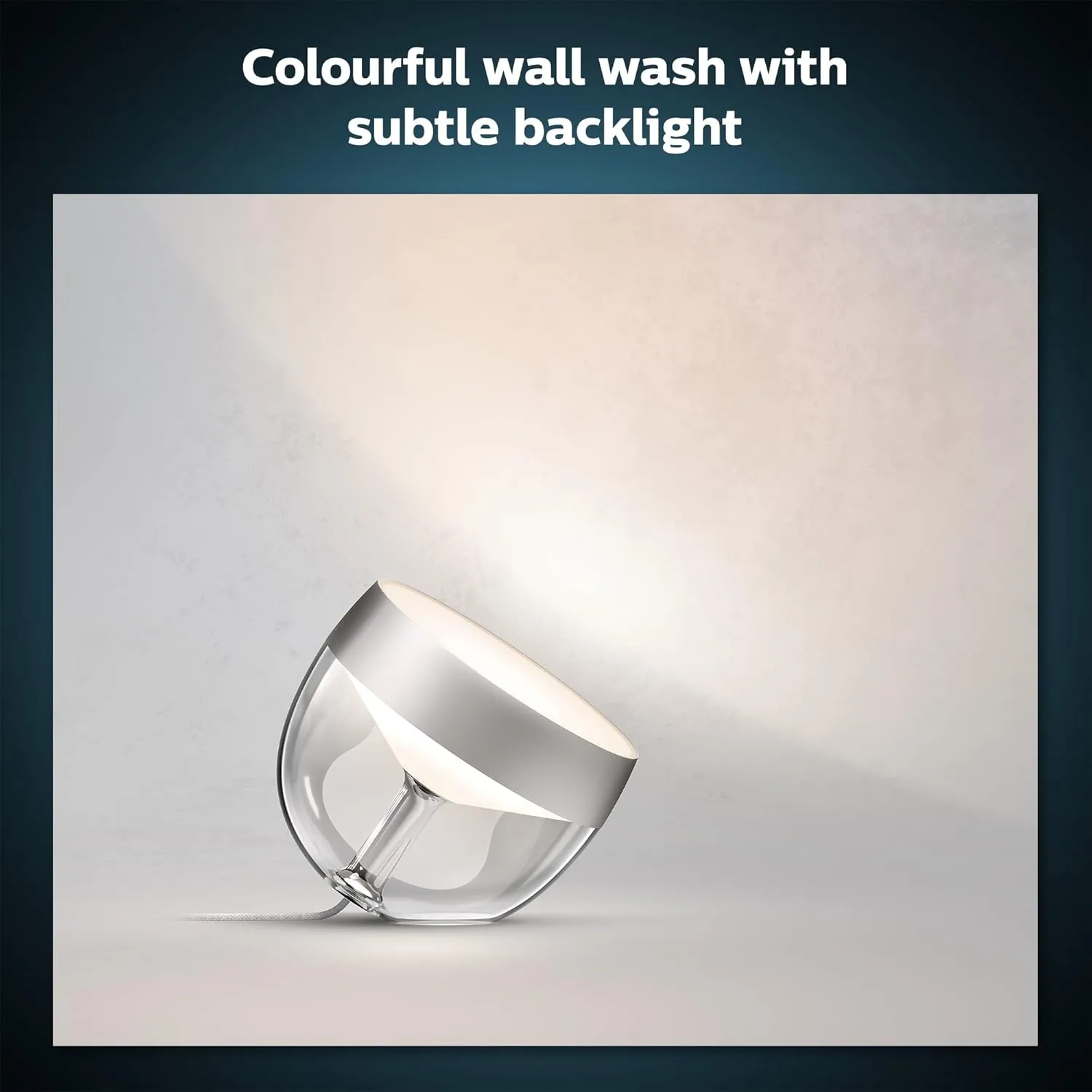 Philips Hue Iris Smart Table Lamp, Silver - White and Color Ambiance LED Color-Changing Light - 1 Pack - Control with Hue App - Compatible with Alexa, Google Assistant, and Apple Homekit
