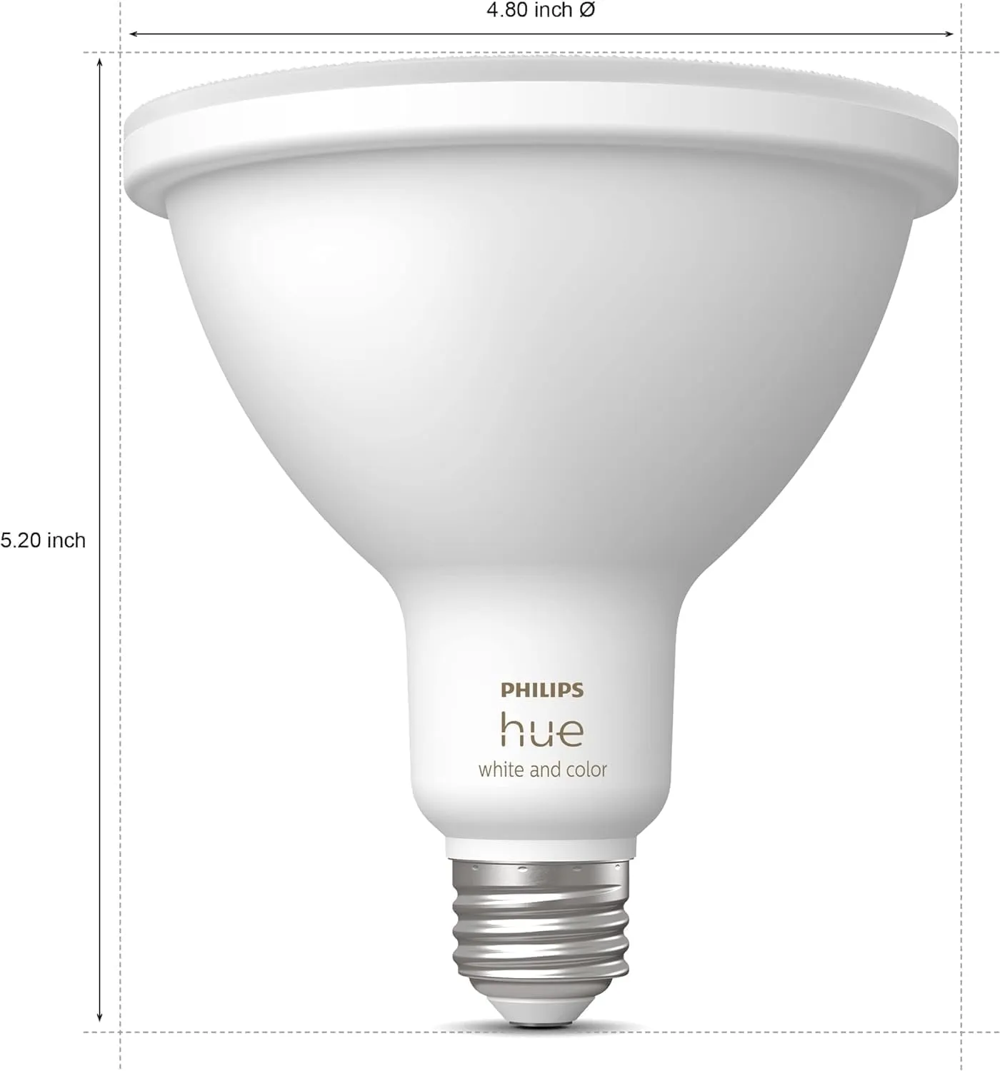 Philips Hue Smart 100W PAR38 LED Bulb - White and Color Ambiance Color-Changing Light - 2 Pack - 1300LM - E26 - Outdoor - Control with Hue App - Works with Alexa, Google Assistant and Apple Homekit