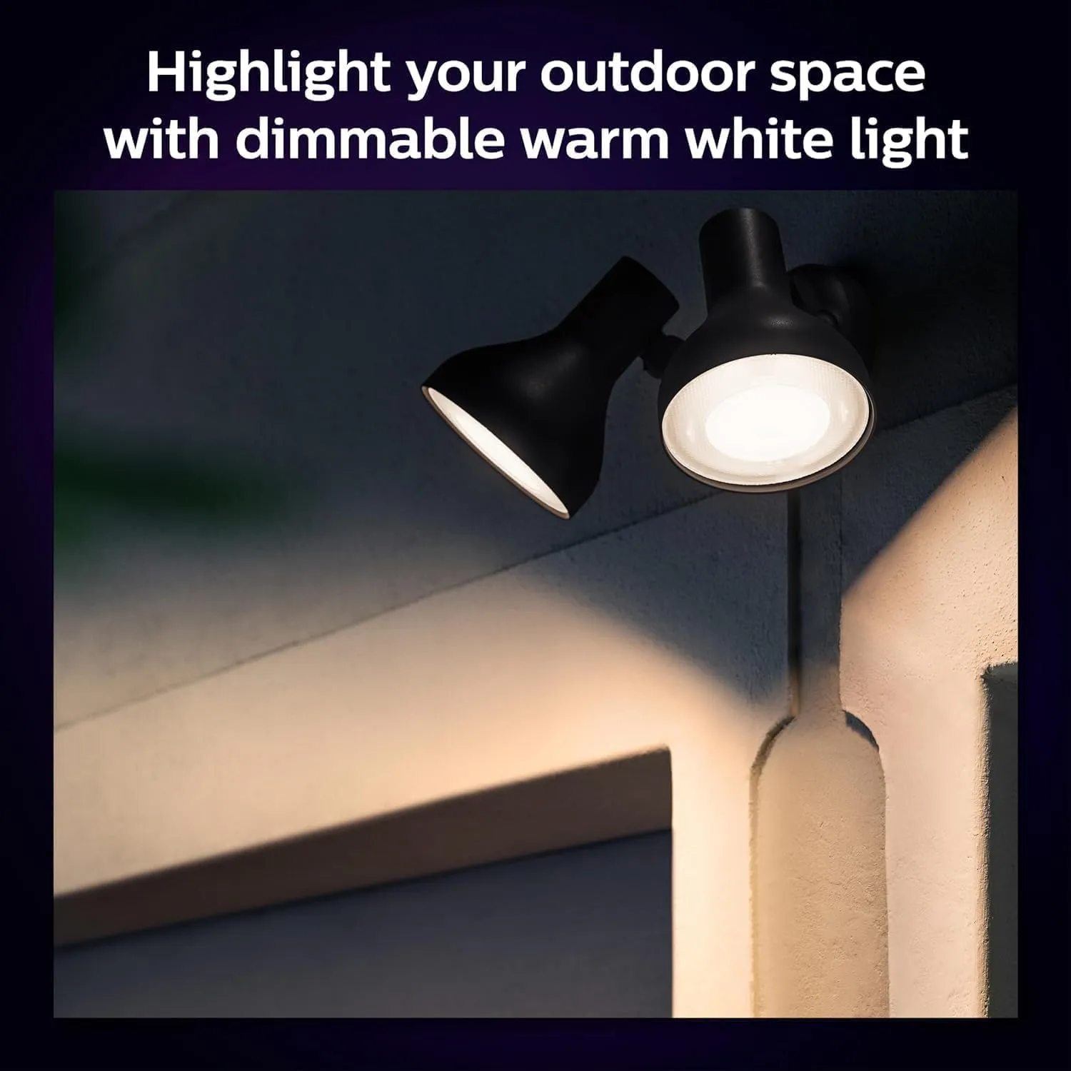 Philips Hue Smart 100W PAR38 LED Bulb - White and Color Ambiance Color-Changing Light - 2 Pack - 1300LM - E26 - Outdoor - Control with Hue App - Works with Alexa, Google Assistant and Apple Homekit