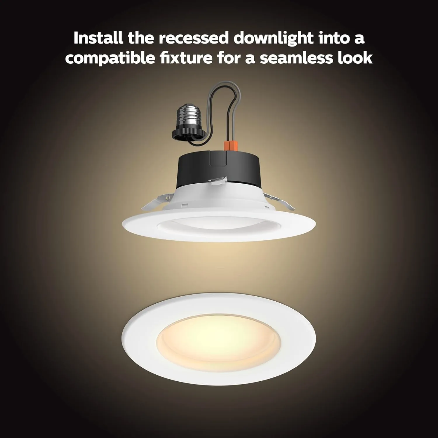 Philips Hue Smart Recessed 5/6 Inch LED Downlight - White Ambiance Warm-to-Cool White Light - 4 Pack - 1100LM - Indoor - Control with Hue App - Works with Alexa, Google Assistant and Apple Homekit