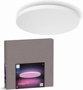 Philips Hue Datura Smart Ceiling Panel (Large Round 2.49 in x 22.60 in) White & Color Light, Bluetooth Compatible, Voice Control with Alexa, Apple Home & Google Assistant†?