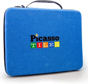 PicassoTiles Toy Carry Case Storage Box Organizer Portable Travel Bag Water Resistant Oxford Cloth for Kids Magnetic Tiles STEM Kids Construction Blocks Magnet Accessory Character Action Figure PTA101