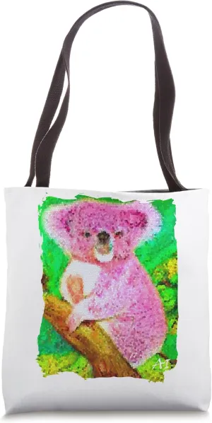 Pink Koala Bear Australia (AI Generated Art) Cute Animal Tote Bag