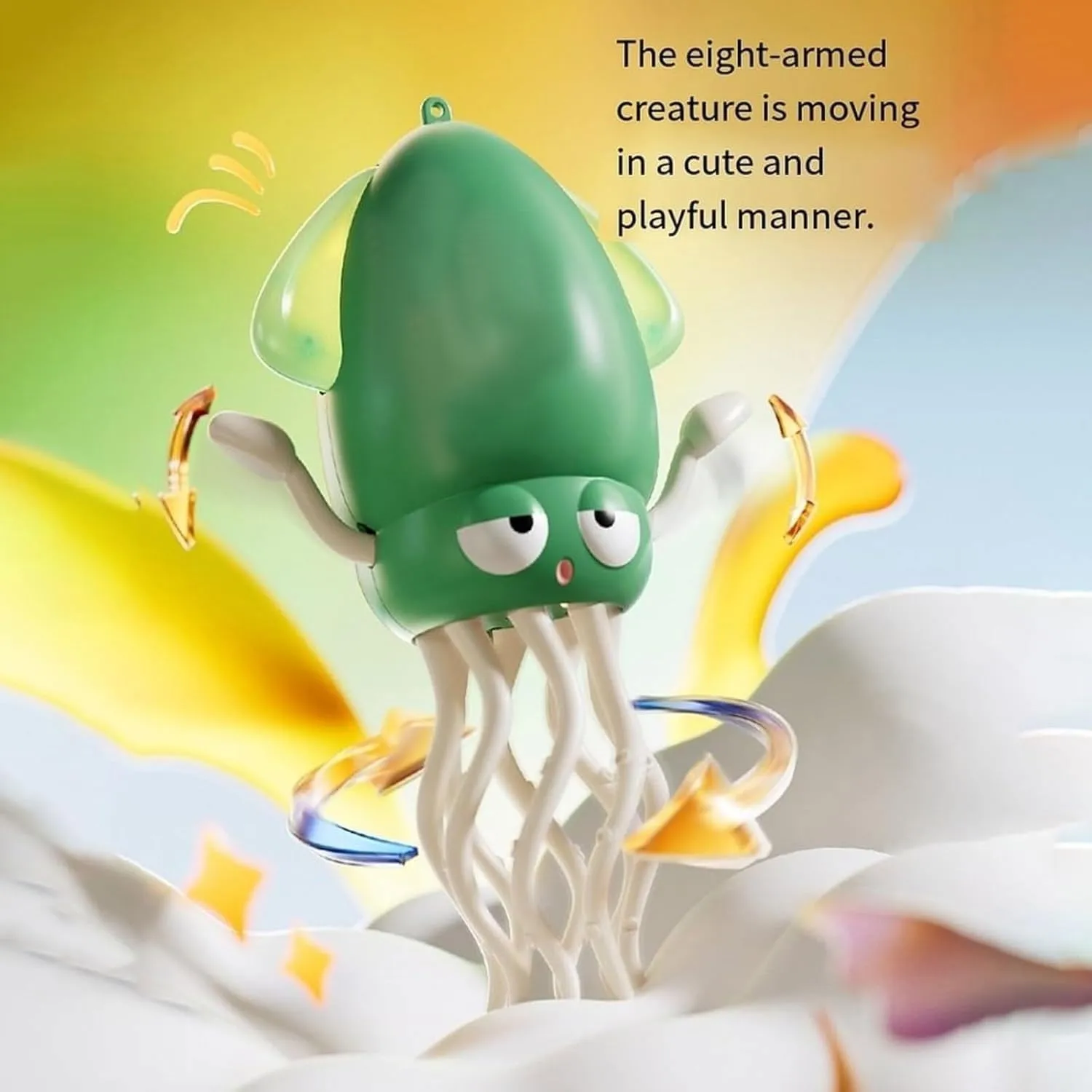 Playful Dancing Octopus Toy, Wiggly Wonder Smart Tentacle Explorer, Electric Magic Crazy Crawling Auto-Dance Squid Toyplayful Octopus Toys, Swing Avoidanceoctopus Obstacle with LED & Music(Pink)