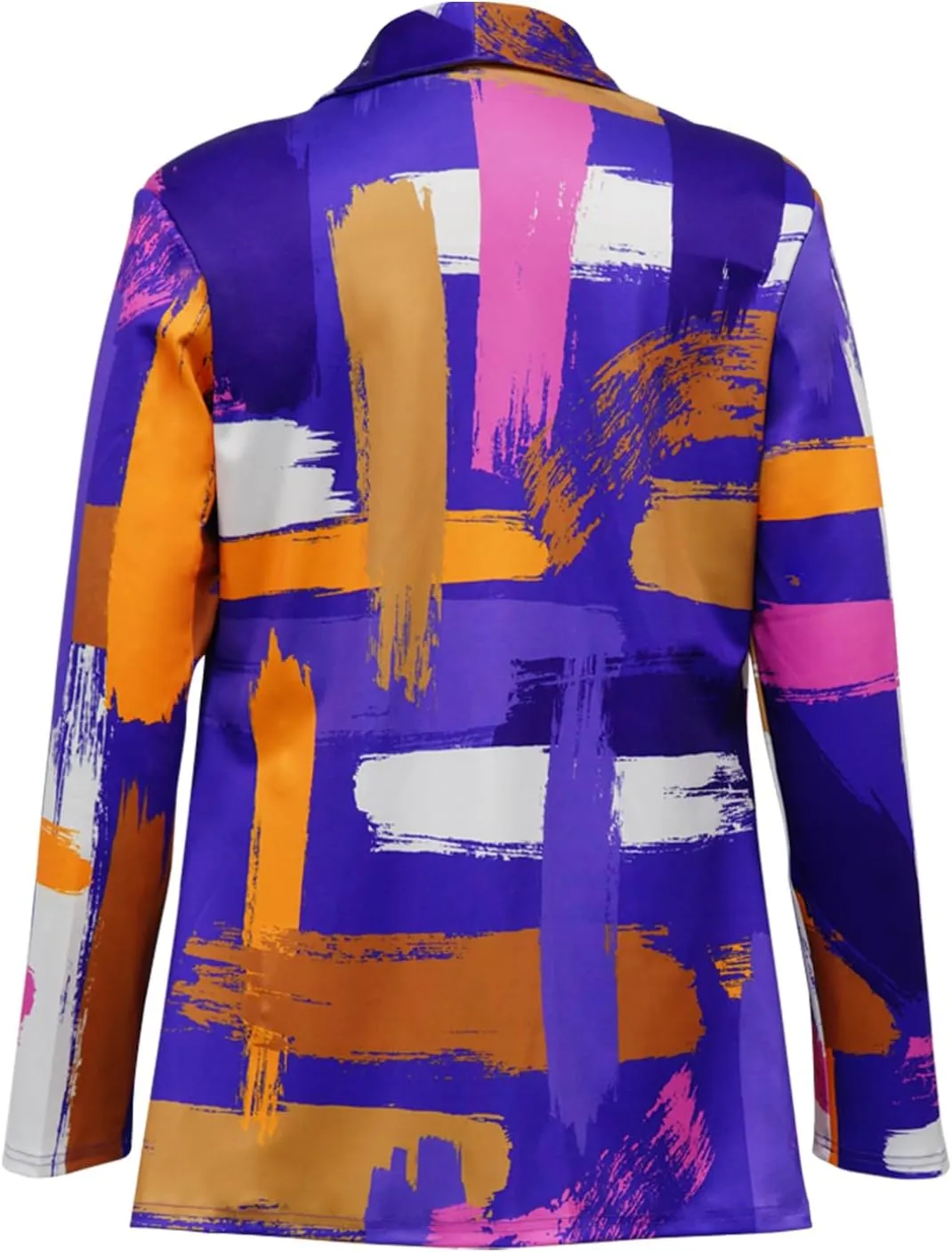 Plus Size Blazers for Curvy Women Sexy Trendy Colorful Oversize Graphic Open Front Jackets