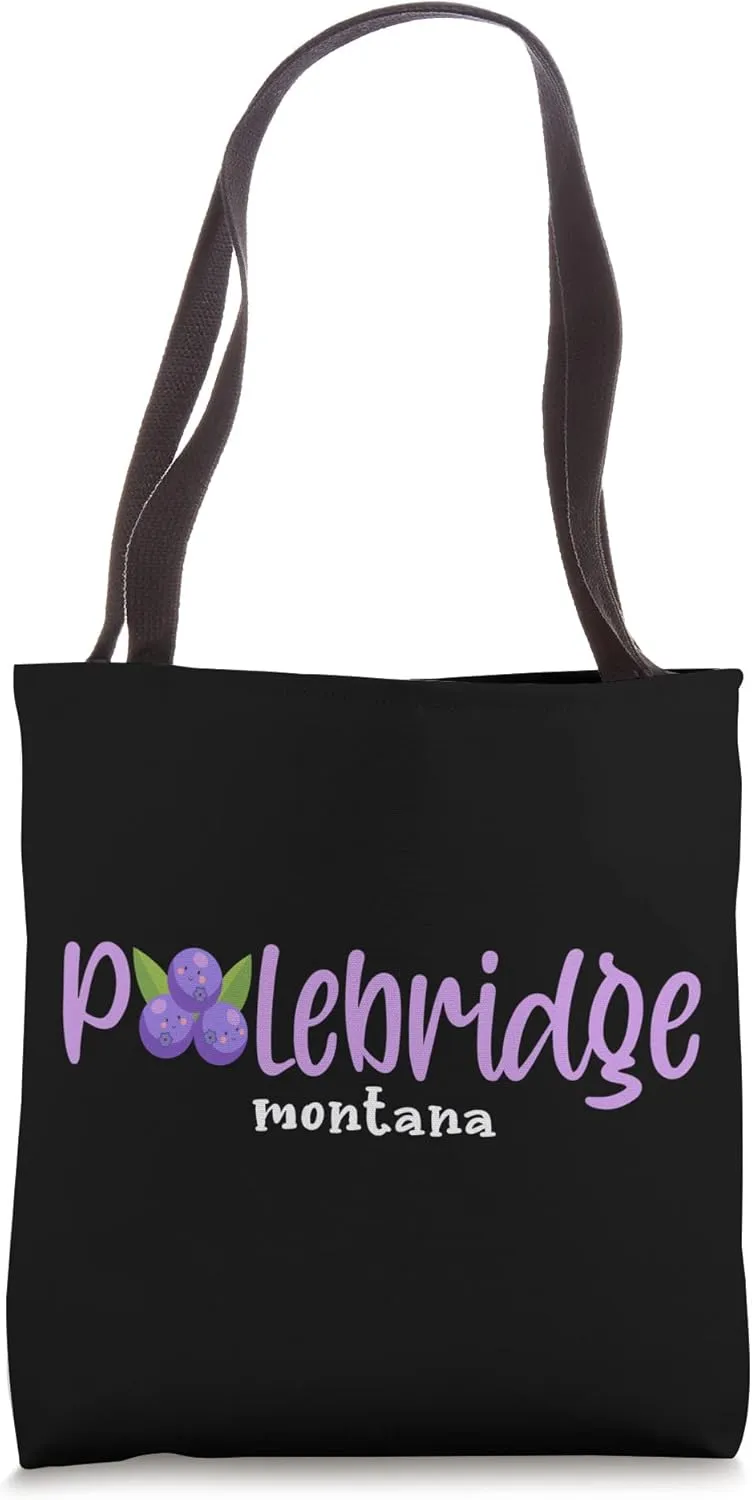 Polebridge Montana Huckleberry Bearclaw MT Souvenir Tote Bag