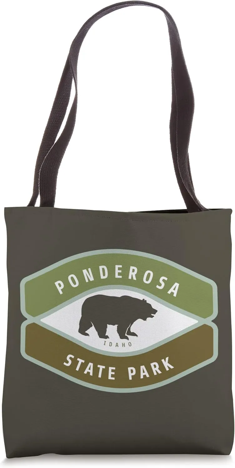 Ponderosa State Park Idaho Roaming Bear ID Vacation Tote Bag