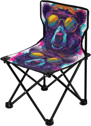 Portable Camping Folding Chairs Foldable Chair Small Bear Cool Lightweight Backpacking Outdoor Outside Fishing