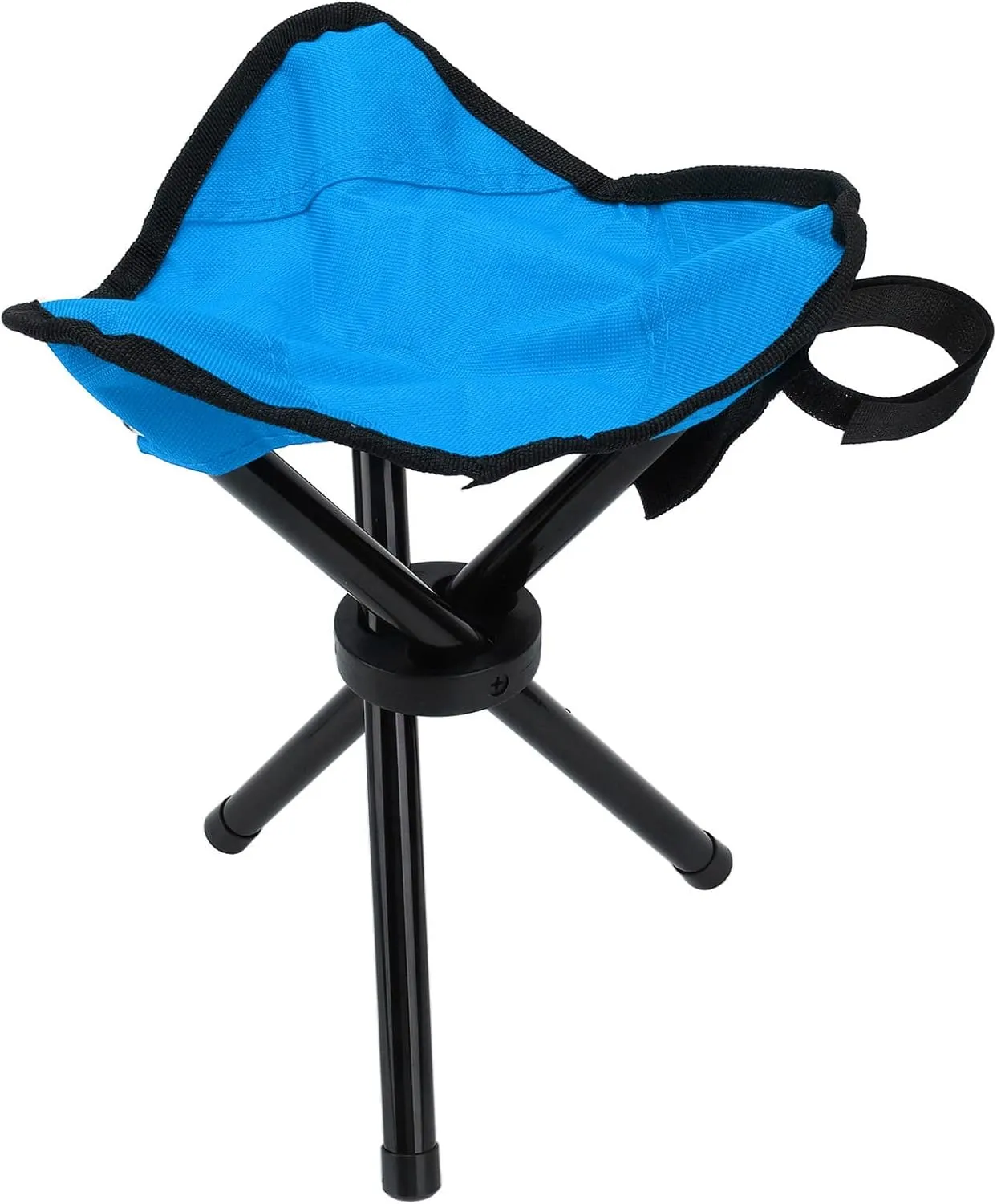 Portable Camping Tripod Stool Lightweight Foldable Chair for Hiking Fishing Travel with High Load Bearing Capacity (Blue)