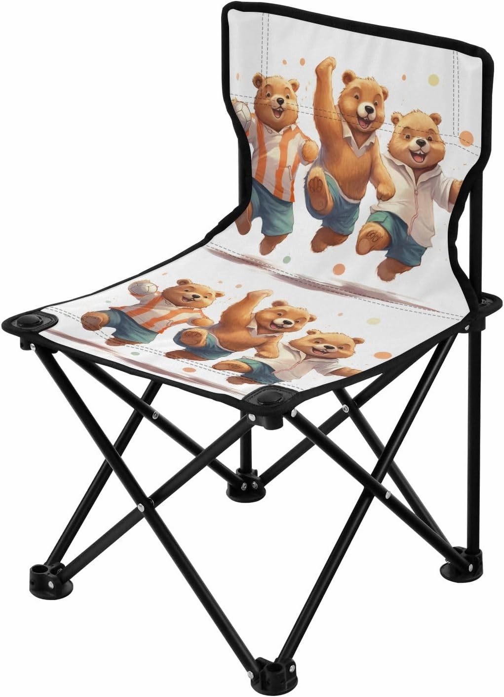 Portable Camping Folding Chairs Foldable Chair Small Bear Cartoon Lightweight Backpacking Outdoor Outside Fishing