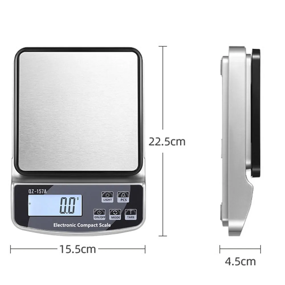Premium Electronic Kitchen Scale - USB Rechargeable Smart Digital Balance for Food, Coffee, and Baking (3KG/5KG/10KG Capacity)