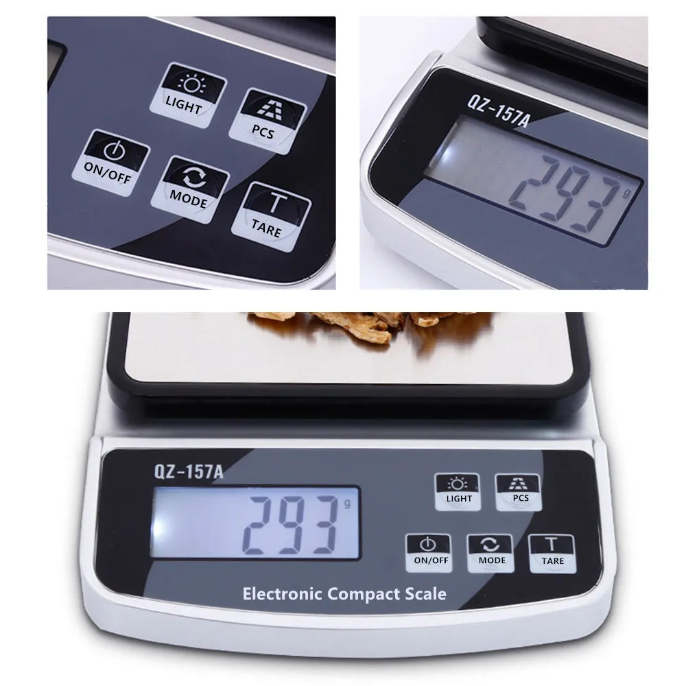 Premium Electronic Kitchen Scale - USB Rechargeable Smart Digital Balance for Food, Coffee, and Baking (3KG/5KG/10KG Capacity)