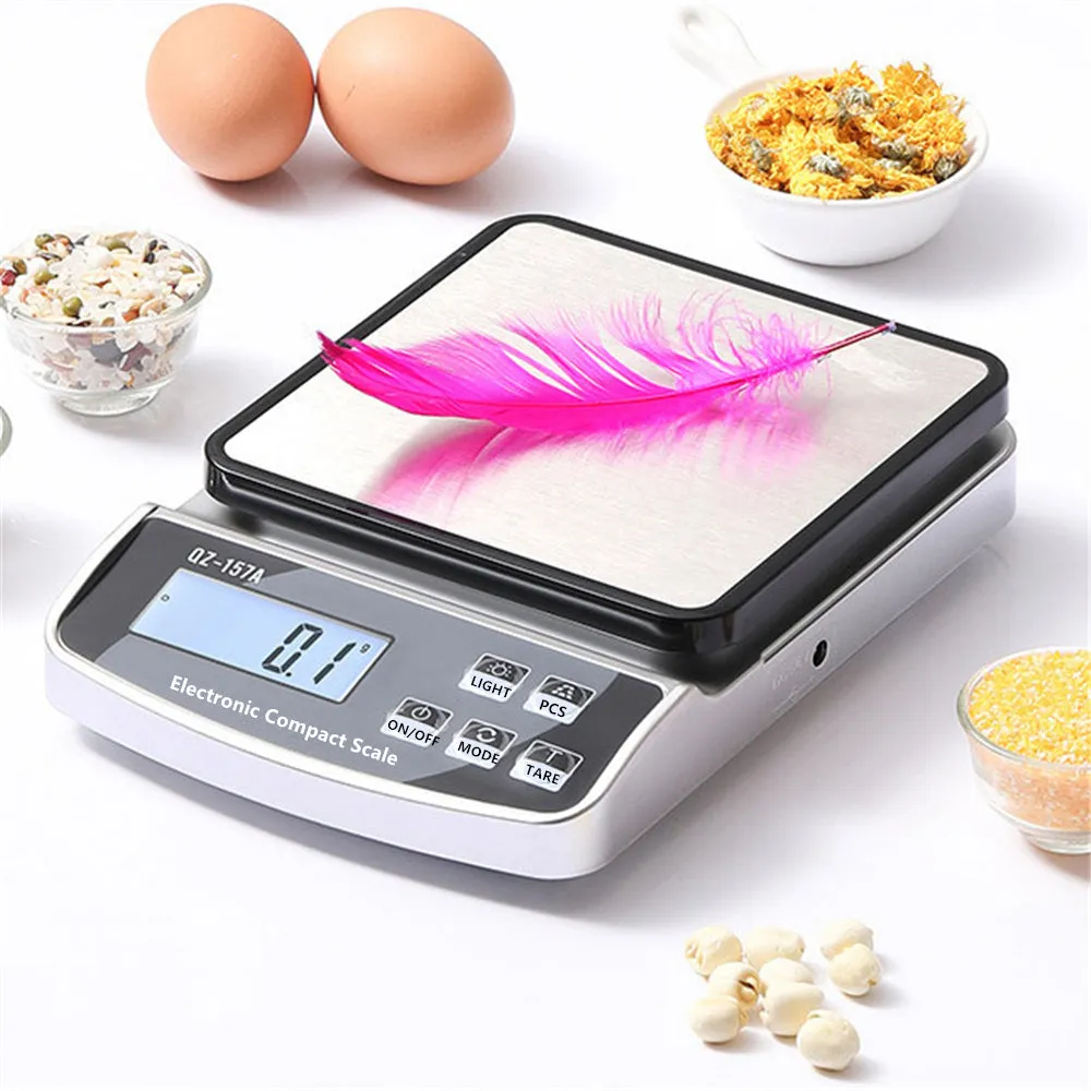 Premium Electronic Kitchen Scale - USB Rechargeable Smart Digital Balance for Food, Coffee, and Baking (3KG/5KG/10KG Capacity)