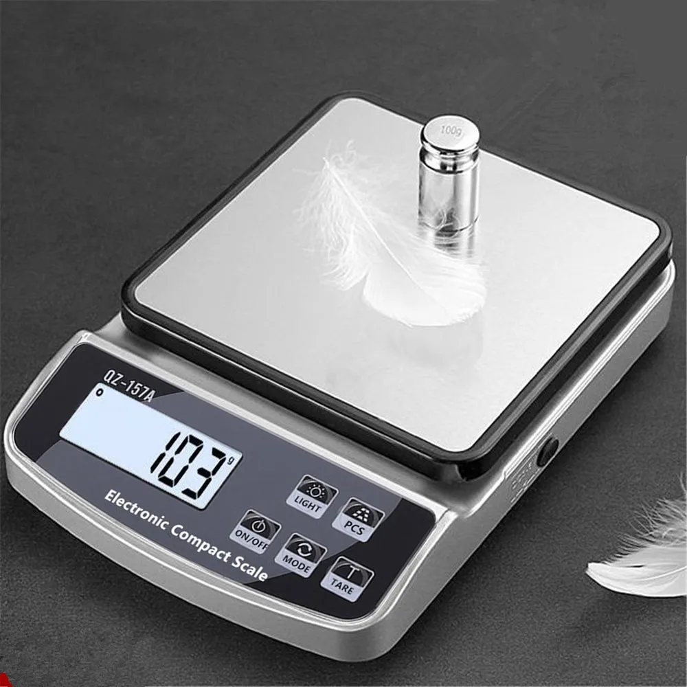 Premium Electronic Kitchen Scale - USB Rechargeable Smart Digital Balance for Food, Coffee, and Baking (3KG/5KG/10KG Capacity)