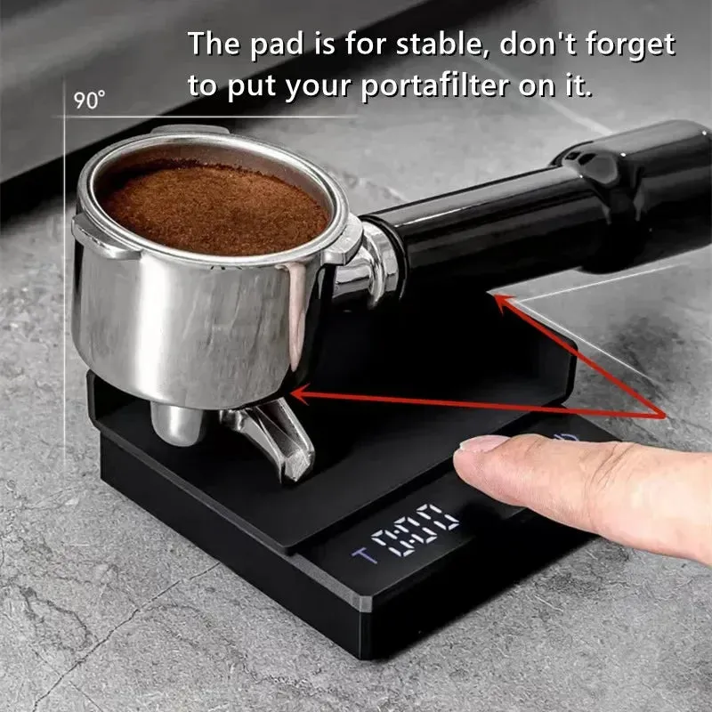 Premium Mini Espresso Coffee Scale - Smart Timer Kitchen Balance, USB Rechargeable, 2kg/0.1g Precision Measurement (g/oz/ml) - Perfect Gift for Coffee Lovers