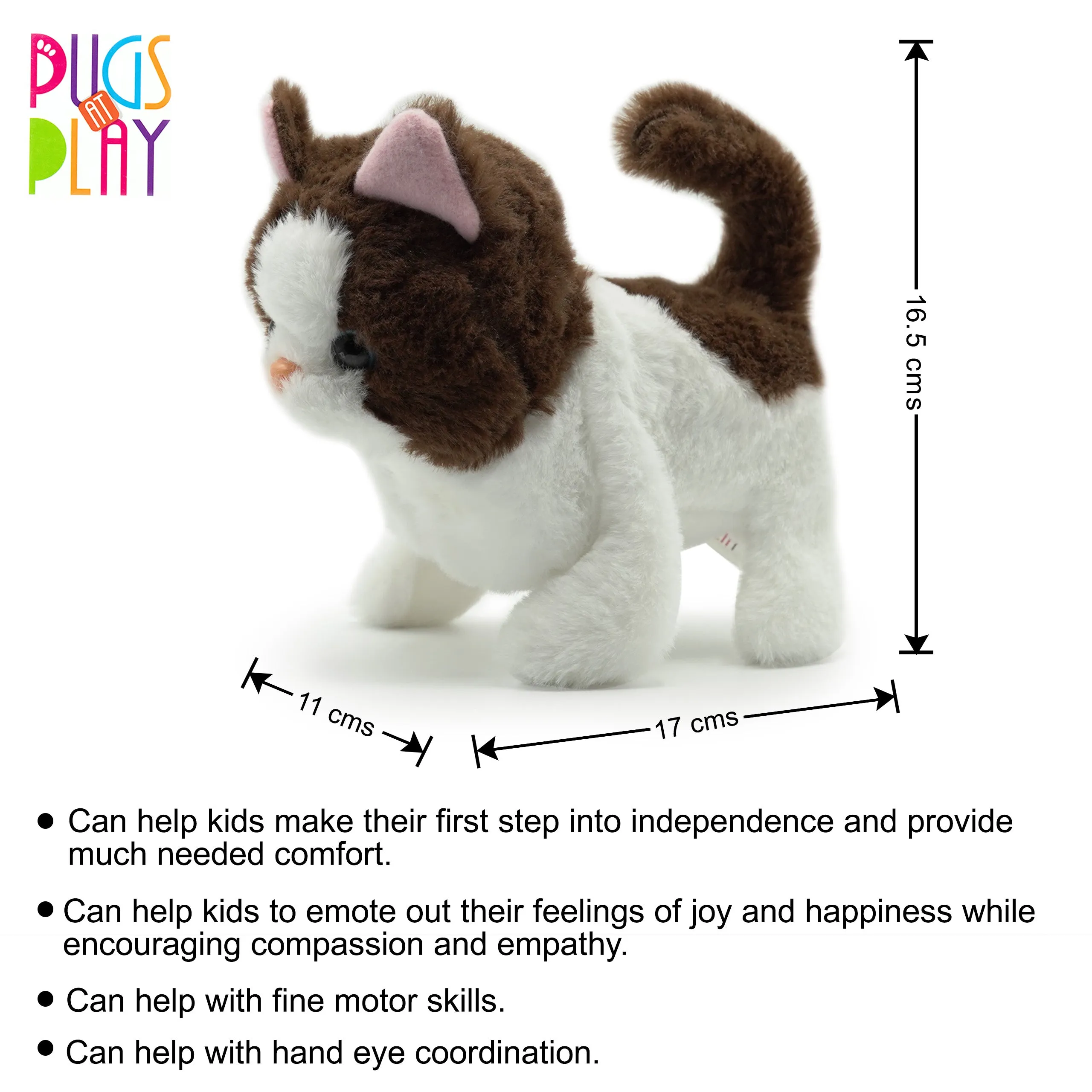 Pugs at Play Bella Walking Cat – Realistic Cat Toy For Kids