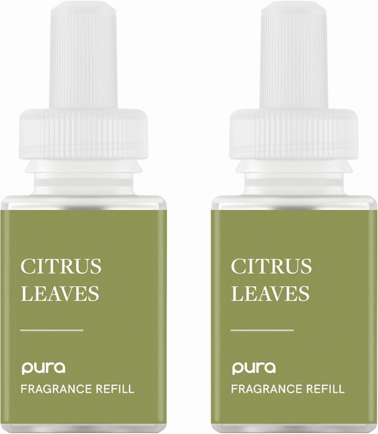Pura Malodor Refill - Smart Home Air Diffuser - Up to 120-Hours of Premium Fragrance per Refill - Clean Diffuser Fragrance - Air Deodorizer & Odor Eliminator - 2 Pack, Citrus Leaves