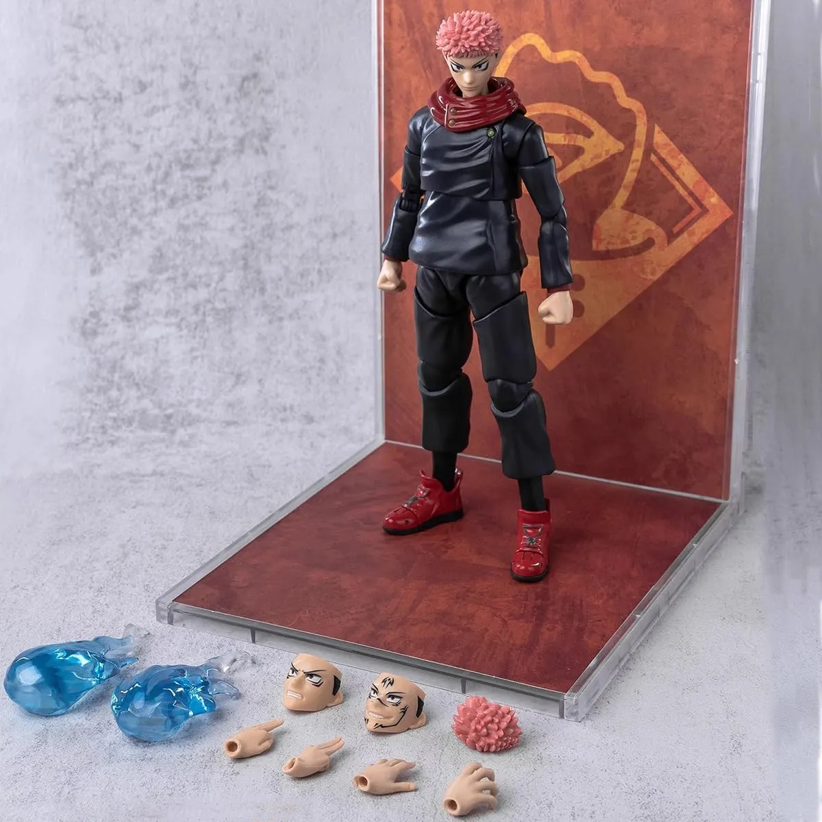 QAHEART Itadori Yuji Figures, Fushiguro Megumi Anime Figure Statues Movable Interchangeable Face Action Figurine Ornament 18CM