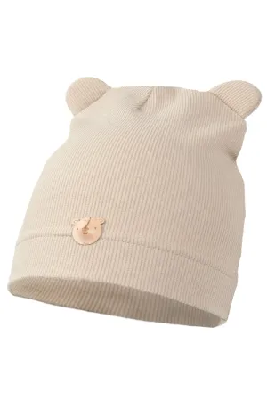 "Flavio" Light Beige Ribbed Teddy Hat