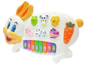Rabbit-Shaped Musical Piano with Flashing Lights & Animal Sounds