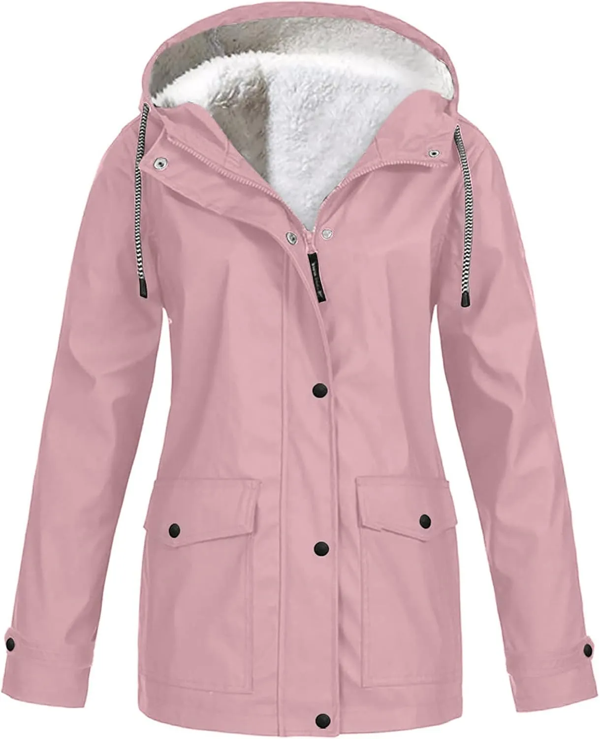 Raincoat Women Lightweight Rain Jackets Waterproof Packable Active Outdoor Hooded Windbreaker Raincoat Trench Coats