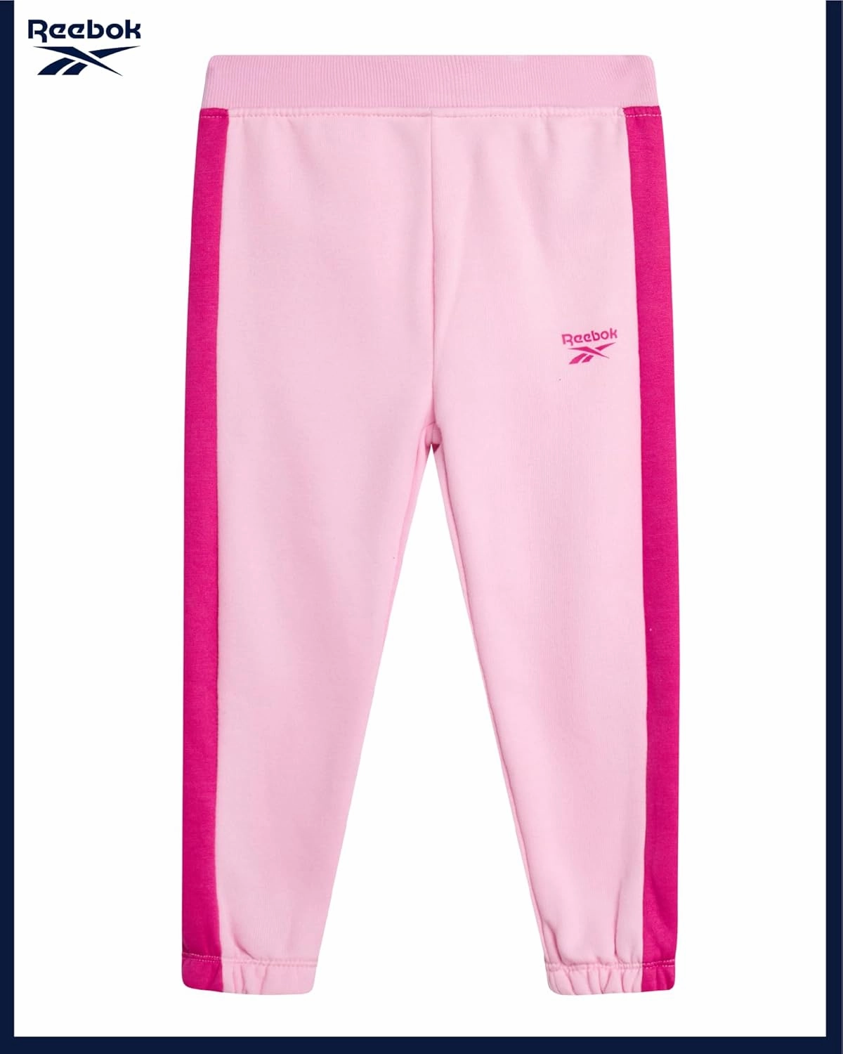 Reebok Girls' Sweatsuit - 2 Piece Performance Fleece Sweatshirt and Jogger Sweatpants - Activewear for Toddlers/Girls, 2T-6X