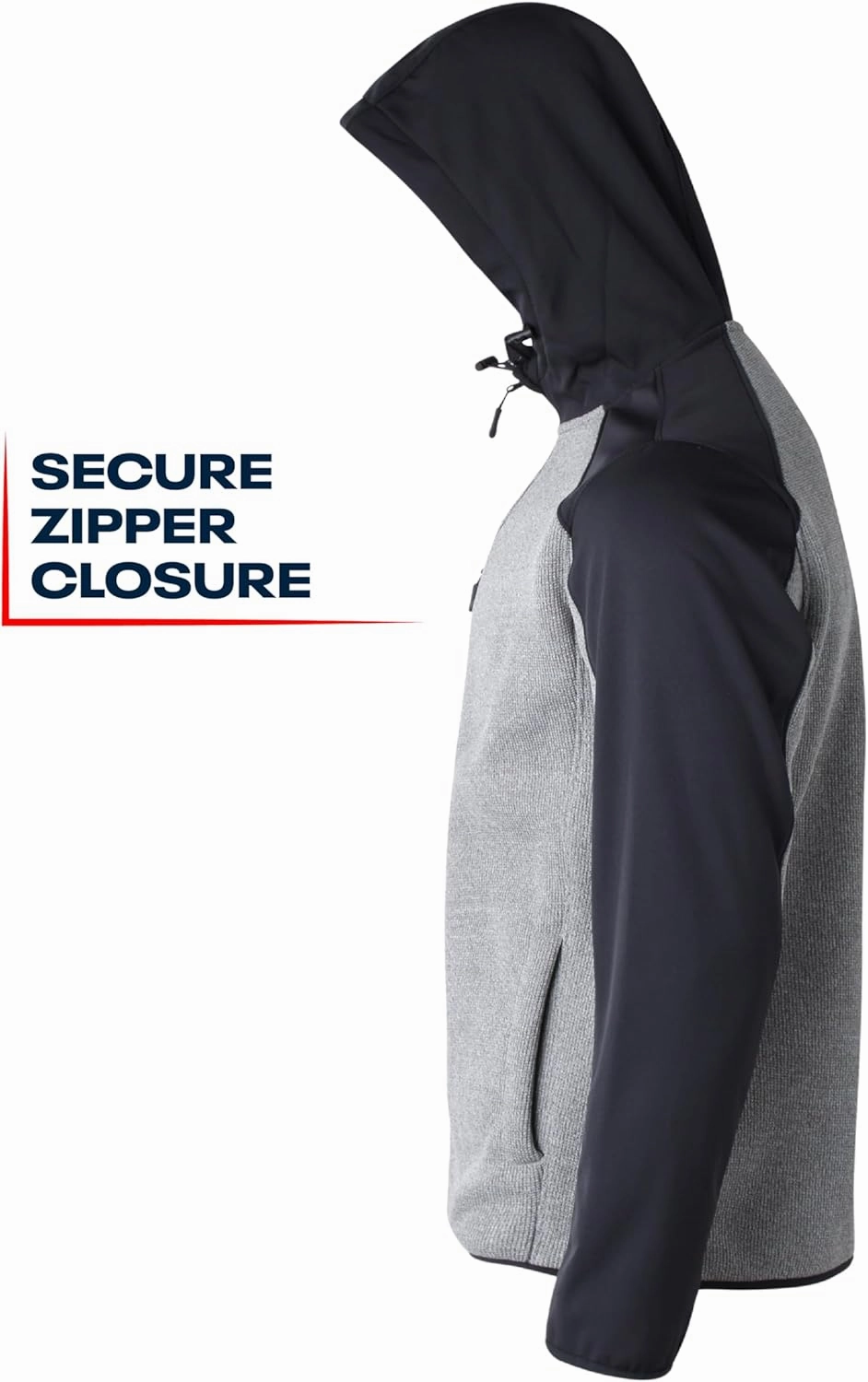 Reebok Men's Active Sweatshirt Jacket - Zip Sweater Fleece Hoodie for Men - Lightweight Performance Outerwear Coat (M-XXL)