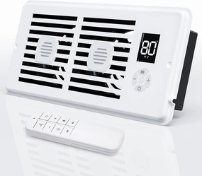Register Booster Fan for 4” x 10”, Quiet Vent Fan Booster with Remote Control, 10-Speed Smart Air Boosting Register Fans Vent, Improves Heating & Cooling AC Duct