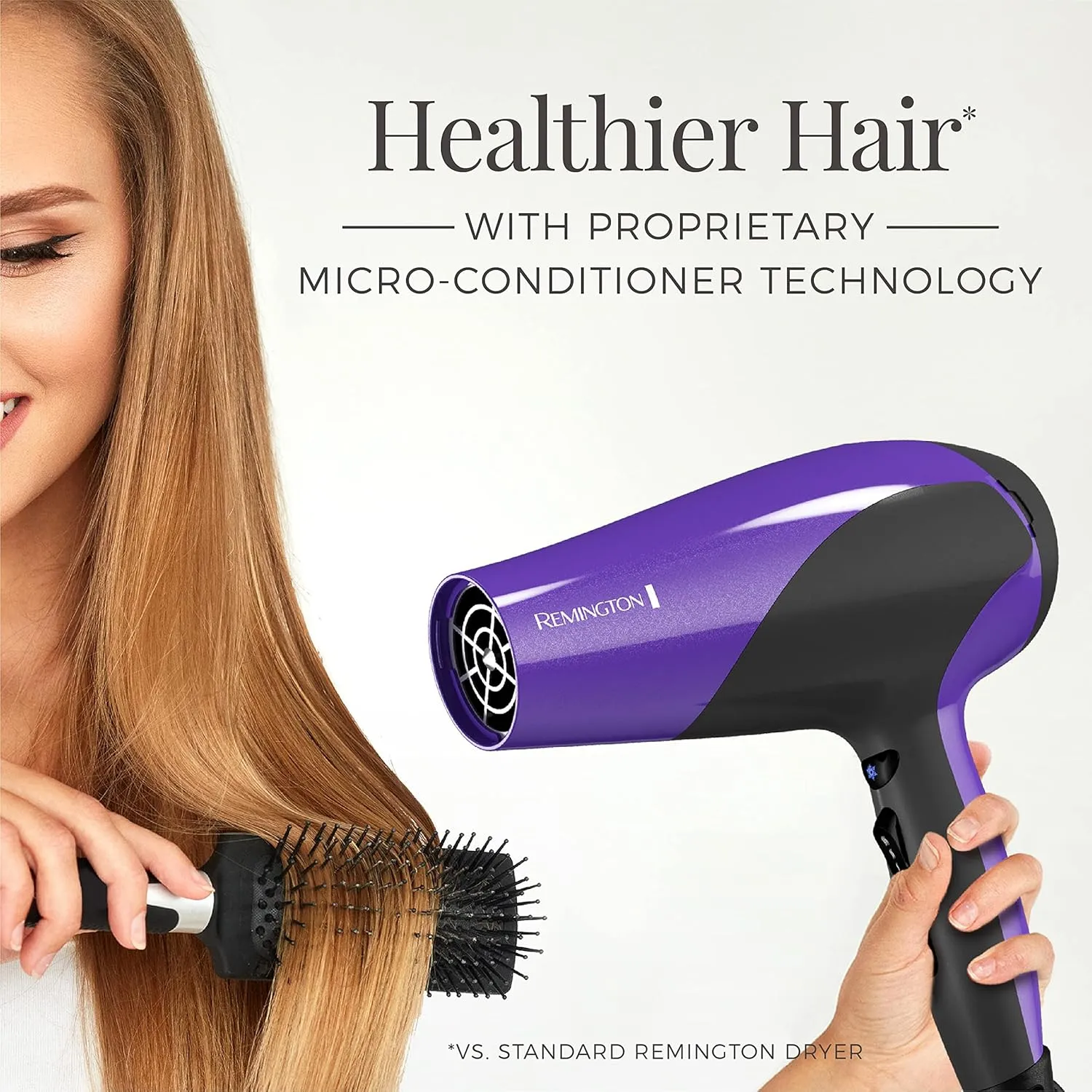 Remington Damage Protection Hair Dryer with Ceramic   Ionic   Tourmaline Technology,Purple, 3 Piece Set